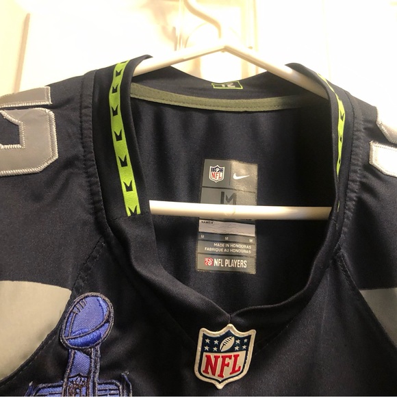 Nike On Field Seattle Seahawks Fan #12 Men’s Navy Blue Jersey Size Medium - Picture 13 of 14